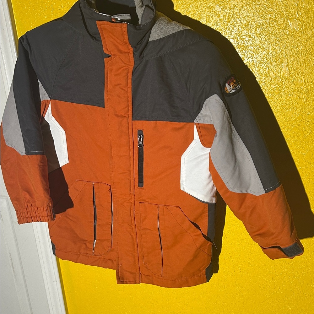 Cherokee Orange and Black Kids Puffer Jacket